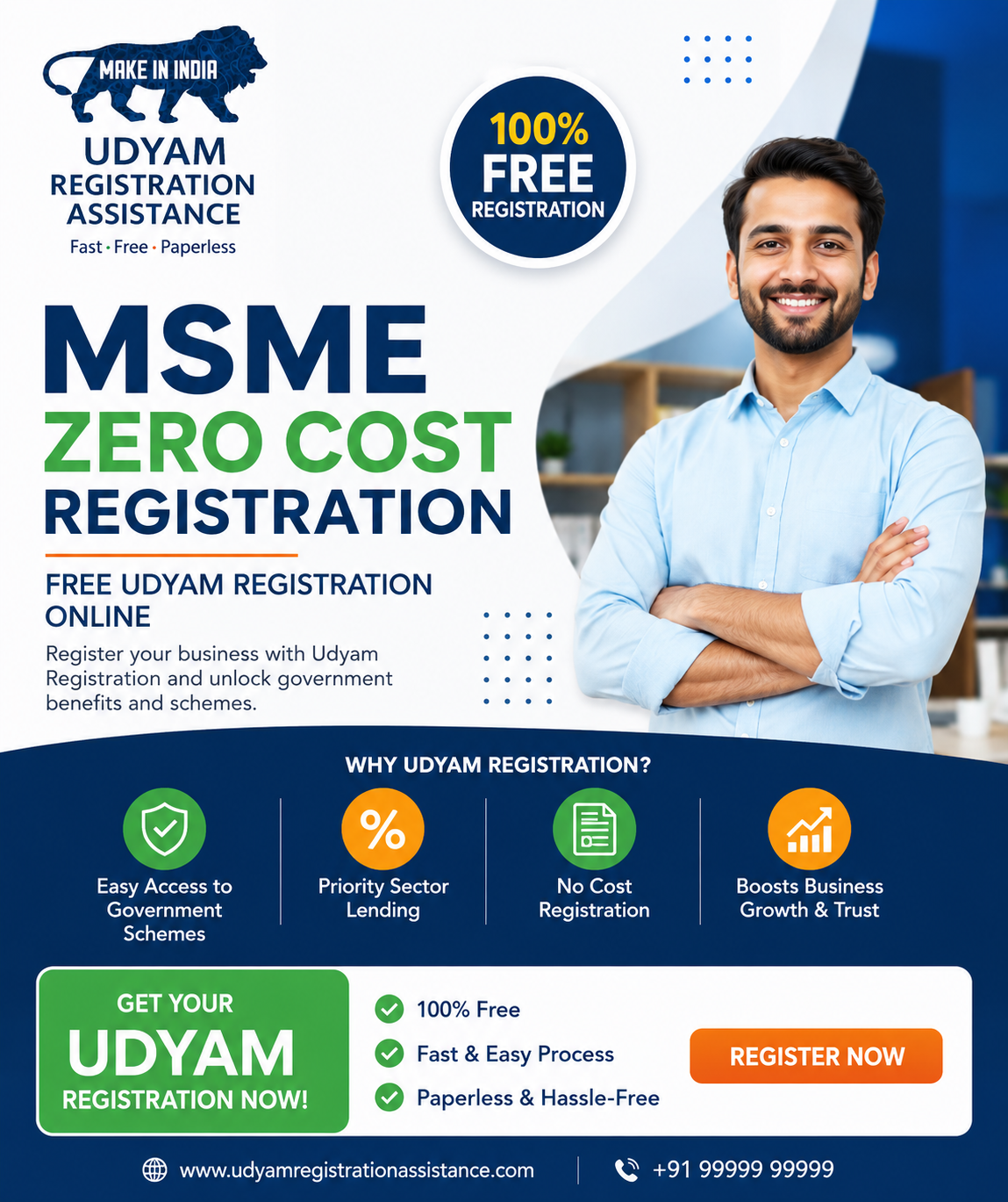 MSME Zero Cost Registration | Free Udyam Registration Online